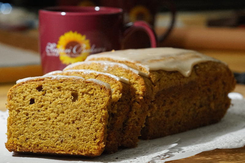 Pumpkin Loaf with a Cinnamon Apple Glaze