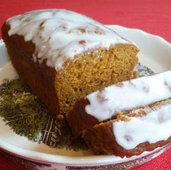 Pumpkin Loaf with a Cinnamon Apple Glaze